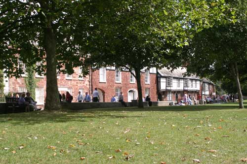 Exeter cathedral green